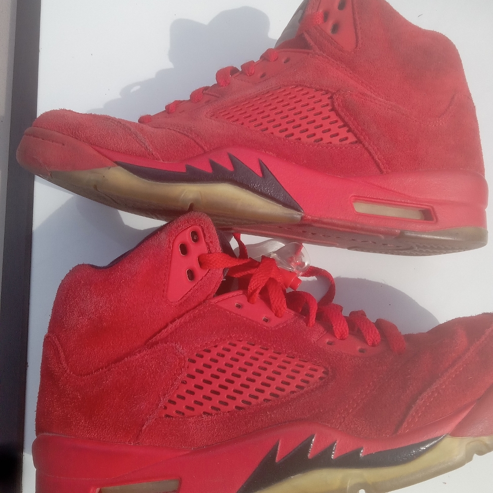 Air Jordan 5 Red Suede Size 8.5